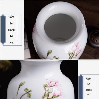BÌNH VẼ TAY HỌA TIẾT CHIM – HOA